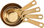 Le Crueset Measuring Cups, Gold, Set of 4 (1,1/2,1/3,1/4 cups)