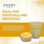 Snowy River Gold, Cocktail & Margarita Sugar Rimmer - Vibrant Color Glass Rimming Sugar with Medium Crystal Texture - 80oz