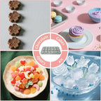 2 Pcs Flower Candy Silicone Molds, Different Shapes Of Chocolate Molds, Suitable for Making Candy, Chocolate, Fudge, Pudding, Cookies, Ice Cubes(Gray,Pink)