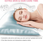 Mulberry Silk Pillow Cases 2 Pack King Size 20x36 Inches with Hidden Zipper, Ultra Smooth and Soft Breathable Cooling Silk Satin Pillowcase Set of 2, Better for Hair and Skin, Gifts for Women Men