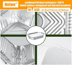 Notwoe® Disposable Aluminum Pans with Lids, 10x7.5 and 7.3x5.3 Square 6.9x4.3 Square Combo Set, Disposable Baking and Cake Pan. (L30 Pack w/Lids)