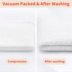 Homaxy 100% Cotton Waffle Weave Kitchen Dish Towels, Ultra Soft Absorbent Quick Drying Cleaning Towel, 13 x 28 Inches, 4-Pack, White