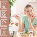 40PCS Rose Gold Plastic Silverware - Heavy Duty Elegant Disposable Utensils - Rose Gold Plastic Cutlery set Includes 20Forks, 10Spoons, 10Knives for Dinner, Parties, Weddings