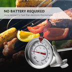 KT THERMO Deep Fry Thermometer with Instant Read,Oil Thermometer(2-Pack),12” Stainless Steel Stem Meat Cooking Thermometer,Best for Turkey,BBQ,Gril