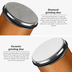 Knife Sharpener Tool, Rolling Knife Sharpener Kit, Knife Sharpening with Diamonds and Ceramic for Steel of Any Hardness, Kitchen knife Sharpener with 15 & 20 Degree Magnetic Angle(Brown)