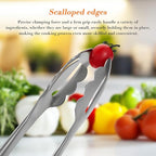 KULUNER Stainless Steel Barbecue Tongs with Solid Wood Handle, Kitchen Metal Locking Design, Extra Long 17.5 Inches 700 Degrees, Suitable for Food Cooking, Salad and Outdoor Grilling(Beechwood)