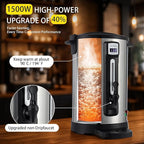 20L Coffee Urn Stainless Steel Double-Wall, 100-Cup Commercial Coffee Maker with Keep-Warm Function, Coffee Pot for Events, Offices, Parties, and Catering