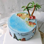 1pcs Coconut Tree Silicone Mold Starfish Shell Fondant Mold for Beach Ocean Theme Party Cake Decoration Chocolate Candy Flower Paste DIY Plaster Epoxy Polymer Clay Crafts