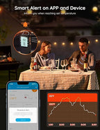 Govee Bluetooth Meat Thermometer, Wireless Meat Thermometer for Smoker Oven, Digital Grill Thermometer with 6 Probes, Timer Mode, Smart LCD Backlight BBQ Thermometer for Cooking Turkey Fish Beef