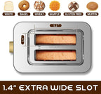 SEEDEEM Toaster 2 Slice, Touch Control Screen, Smart Stainless Toaster, 6 Shade Setting, 6 Bread Selection, Countdown, Removable Crumb Tray, 900W, Matte Black