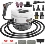 Handheld Steam Cleaner for Home, 2500W High Temperature Pressurized Machine, 1.7L Water Tank, Handle-controlled Steam Output, Portable Cleaning Steamer for Car, Bed Bugs, Furniture, Grout (White)