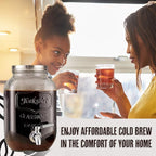 2-Gallon Cold Brew Coffee Maker – Commercial Size Extra Large Glass Dispenser with Metal Spigot, Reusable Metal Filter & Airtight Lid – Big Batch Brewing by KitchenToolz