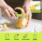 Vegetable Peeler, Swivel Potato Peelers with Handle, Green