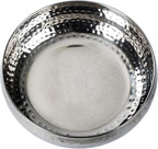 Salad Bowl and Serving Utensils - Hammered Detailing - Stainless Steel Mixing Bowls with Lids- Luxurious Serving Bowls (12" Hammered Salad Bowl)