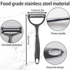Julian Peeler for Vegetable, Multifunctional Vegetable Cutter Set – Stainless Steel Double-Layer Slicer with Julienne Peeler for Cabbage, Carrots, Potatoes – Kitchen Prep Tool Combo