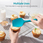 U-Taste Silicone Spoon Spatula Set, 600ºF High Heat Resistant Food Grade Flexible Rubber Scraper, Cooking Mixing Baking Kitchen Utensils Set of 3 (Marrs Green)