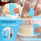 Piping Bags and Tips Set, Cake Decorating Kit with 2 Reusable Piping Bags, 24 Icing Tips, 2 Couplers, 3 Scrapers 2 Silicone Rings, Cupcake Decorating Kits Cake Piping Tips Frosting Piping Kit