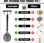 Pizza Turning Peel 6 Inch Round Anodized Aluminum Perforated Pizza Peel Turner With Metal Handle Pizza Paddle Spinner For Outdoor Pizza Oven Accessories