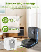 VBN 22 Packs Q5 Dust Bags for Roborock S8 Pro Ultra, S8+, Q7 Max+, Q5+, Q5 Max+, S7 Max Ultra,S7 Maxv Ultra and Q8 Max+ Robot Vacuum, disposable vacuum bag replacement, 3.6L Large Capacity