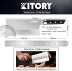 Kitory Meat Cleaver Knife 7"- Front Cutting Behind Chopping - German High Carbon Steel Blade, Chinese Qian Qie Hou Zhan Kitchen Chef`s Knife - 2024 Gifts - Metadrop Series MTD09S