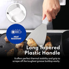 New Star Foodservice 38347 Plastic Handle Slant Edge Grill Scrapers, 4 by 8.5-Inch, White