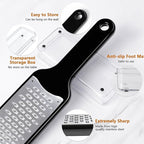 LHS Cheese Grater Ribbon Blade for Hard Cheese, Apple, Carrot, Zucchini and Chocolate, Stainless Steel Kitchen Tool Grater