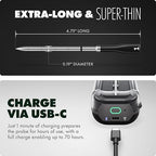 CHEF iQ Sense [2025 Model] | Smart Wireless Meat Thermometer | Ultra-Thin Probe | WiFi Unlimited Range | 1000°F Heat Safe | 5 Sensors | BBQ, Grill, Oven, Smoker, Air Fryer | Gen3