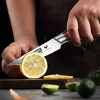 HOSHANHO 3.75 Inch Paring Knife, Ultra Sharp High Carbon Stainless Steel Small Kitchen Knife, Professional Janpanese Fruit Knife with Ergonomic Wood Handle