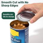 Beneno Can Opener, Safe Side Cut Can Opener Manual Smooth Edge with Smooth Cutting Wheel, Open Cans with no Sharp Edges, Effortless Easy to Turn Knob, Soft Non-Slip Handle, Black