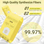 50558 Canister Vacuum Bags Replacement for Kenmore Canister Type C/Q 5055, 50555, 50557, 50558 and Pana·sonic Type C-5, C-18, 200 Series, 400 Series, 600 Series, 800 Seires Vacuum - 12 Pack