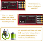 Price Computing Scale 66lb Digital Rechargeable Commercial Kitchen Weight for Produce Food Meat Fruit Vegetable with Dual Display, Give Change Function, 5 Direct Plus Included, Not for Trade