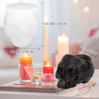Skull Candle Holder Mold Tealight Candlestick Holder Resin Slicone Mold Crafts for Party Halloween Home Bar Decoration