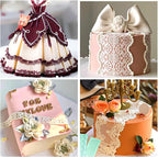 GROWTAIL 2pcs Lace Molds Silicone,Cake Fondant Embossing Mat,Lace Molds for Cake Decorating Edible Lace
