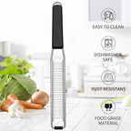 Cambom Lemon & Citrus Zester, Cheese Graters with Stainless Steel Sharp Blade for Parmesan Cheese, Ginger, Garlic, Nutmeg, Chocolate, Vegetables, Fruits, Dishwasher Safe Shredder Fine Blade