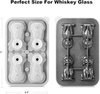 Nax Caki 3D Highland Cow Ice Cube Tray, Large Silicone Fun Shapes Ice Cube Mold for Whiskey,Cocktails, Bourbon, Cute Highland Cow Gifts for Holiday Stocking Stuffers