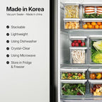 VAKUEN Premium Airtight Food Storage Containers 4-piece/Set, BPA Free, 100% Leak Proof, Keep food fresh up to 5 times longer than non-vacuum storage
