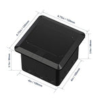 KYHSHJ 4.8A USB Chargers Pop Up Floor Waterproof Electrical Outlet Receptacle Stainless Steel Box,Black