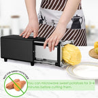 YOTAN Electric French Fry Cutter, French Fry Cutter with 1/2 & 3/8 Inch Blade, Commercial and Household Electric Potato Cutter, Automatic Potato Slicer, Vegetable Cutter, House Warming Gifts (Black)