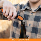 8-in-1 Pocket Knife Sharpener – Guided Diamond Whetstones, Diamond Rod, Leather Strop, 2 Sharpening Slots, Fire-Starter Ferro Rod & Whistle – Outdoor, Yard, Camping by Orange Ninja