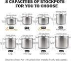 Cooks Standard Stockpots Stainless Steel, 24 Quart Professional Grade Stock Pot with Lid, Silver