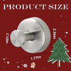 Suction Cup Hooks for Wreaths on Glass, 2026 Upgrade No Drill Towel Hooks Stainless Steel Waterproof Suction Cup Hooks, Wreath Hanger for Front Door for Kitchen, Bedroom (2, Gold)