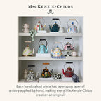MACKENZIE-CHILDS Enamel Tea Kettle, Cute Tea Kettle for Stovetop, 2 Quarts, Cat Love