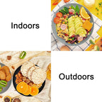Wrova Large Wheat Straw Plates - 11 Inch Unbreakable Dinner Plates Set of 8 - Dishwasher & Microwave Safe, Reusable - Deep Edge for Kitchen and Camping (Classic)