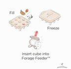 Moss and Fawn Ice Cube Tray - Forage Feeder Freezer & Teething Popsicle Mold for Breast Milk, Formula, Bone Broth, Purees, & Baby Food - BPA, Lead, & PVC-Free - Dew