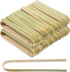 150 Pcs Bamboo Tongs Mini Tongs 5.9 Inch Long Disposable Wooden Tong Cooking Utensils for Toaster Charcuterie Catering Buffet Serving Food Home Use