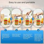 Electric Mason Jar Vacuum Sealer Kit, 3-in-1 Handheld Automatic Vacuum Sealer for Mason Jars, Canning Sealer Machine for Jars, Containers, Vacuum Bags | Present for Mom, White