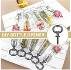 Metal Bottle Opener Kit - 10 Pcs Stainless Steel Inserts, DIY Beer Opener Hardware, Flat Black Inserts