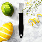 Channel Knife Lemon Peeler Zester-Garnish for Cocktail Mixers- Triangular, V-Shaped Stainless Steel Professional Grade Bar Tool-Fruit Peeler Zester (Peeler B)