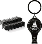 50pcs Personalized 4 in 1 Multi Function Bottle Opener, Nail Clipper, Wedding Favors Brewery, Private Customized, Black, Multitool Gifts for Men