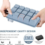 Silicone Ice Cube Tray 3 Pack - EASY RELEASE ice cube tray with lid, BPA Free Ice Cubes Trays for Freezer,ice cube mold for Cocktail,Whiskey (Blue+Pink+Green)